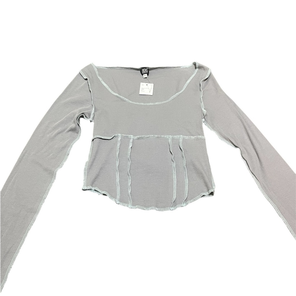Urban Outfitters Women’s Seamed Long Sleeve Corset Top